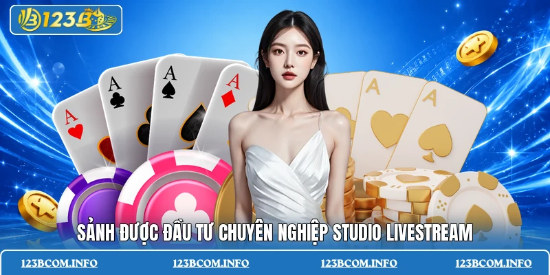 Sảnh được đầu tư chuyên nghiệp studio livestream